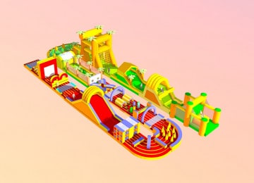 Mega Hindernisparcours 125m