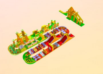 Mega Hindernisparcours 217m