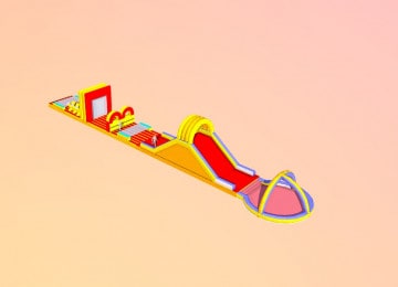 Slip and Slide Hindernisparcours 37m